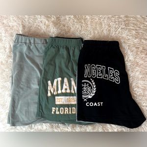 sweat shorts trio!